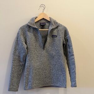 Patagonia Heather Gray Better Sweater Quarter-Zip Pullover